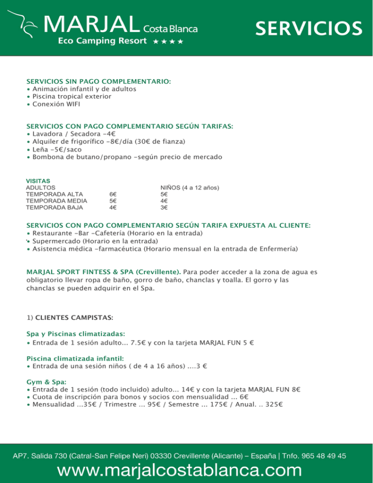Servicios Marjal Costablanca