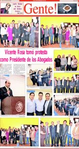 Vicente Rosa tomó protesta como Presidente de los Abogados