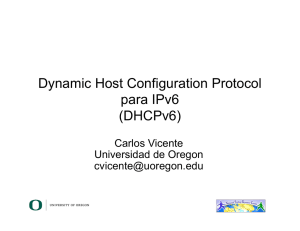 Dynamic Host Configuration Protocol para IPv6 (DHCPv6)