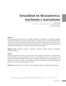 Sexualidad en Mesoamérica: machismo y marianismo