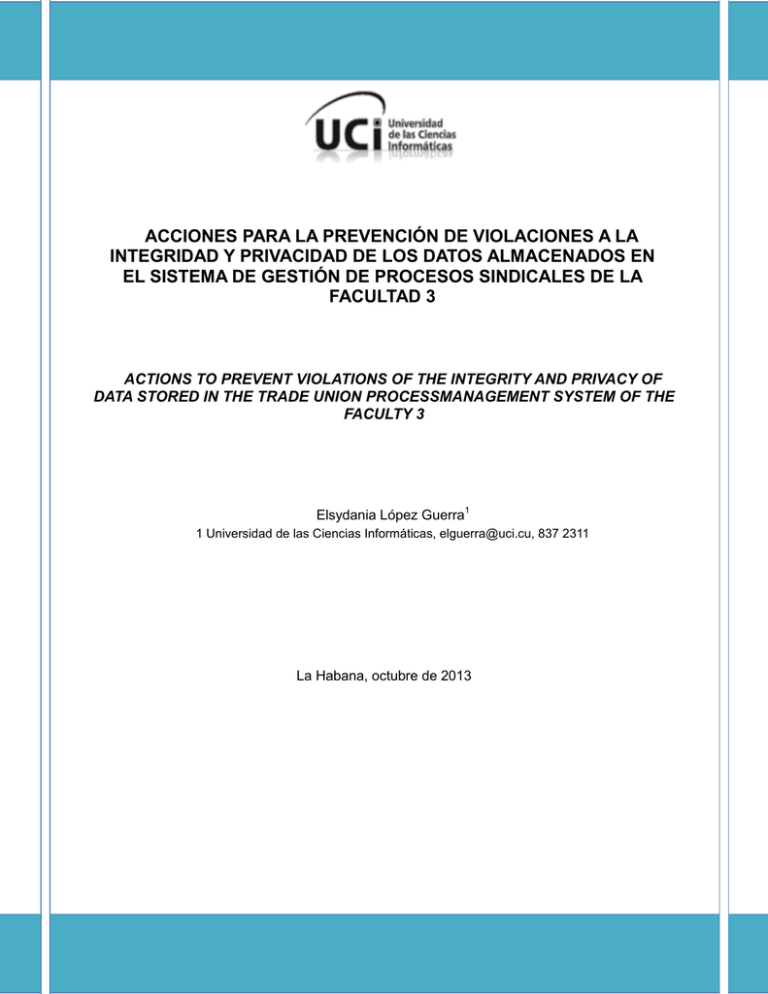 Acciones Para La Prevenci n De Violaciones A La Integridad Y