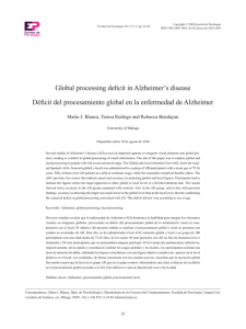 Déficit del procesamiento global en la enfermedad de Alzheimer