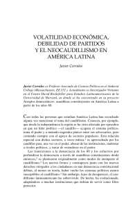 volatilidad económica, debilidad de partidos y el