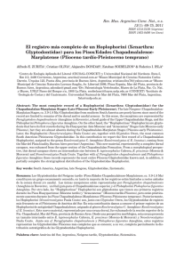El registro más completo de un Hoplophorini (Xenarthra