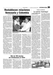 Restablecen relaciones Venezuela y Colombia
