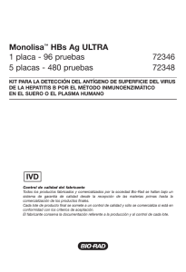 Monolisa™ HBs Ag ULTRA 1 placa - Bio-Rad