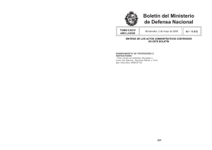 Boletín del Ministerio de Defensa Nacional