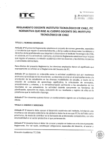 REGLAMENTO DOCENTE INSTITUTO TECNOLÓGICO DE CHILE