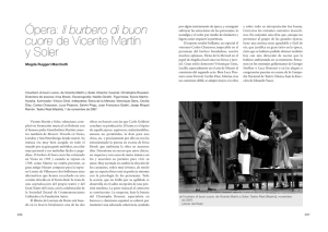 Ópera: Il burbero di buon cuore de Vicente Martín y Soler