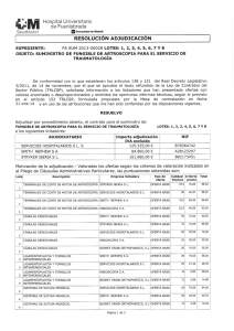 Adjudicación del contrato (Publicado el 06