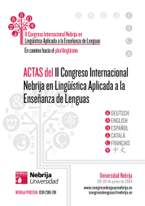 Actas del II Congreso Internacional Nebrija en Lingüística Aplicada