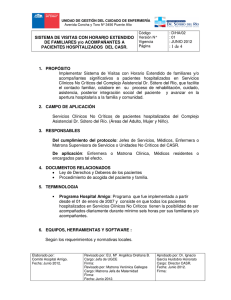 Protocolo de Visitas - Complejo Asistencial Dr. Sotero del Rio