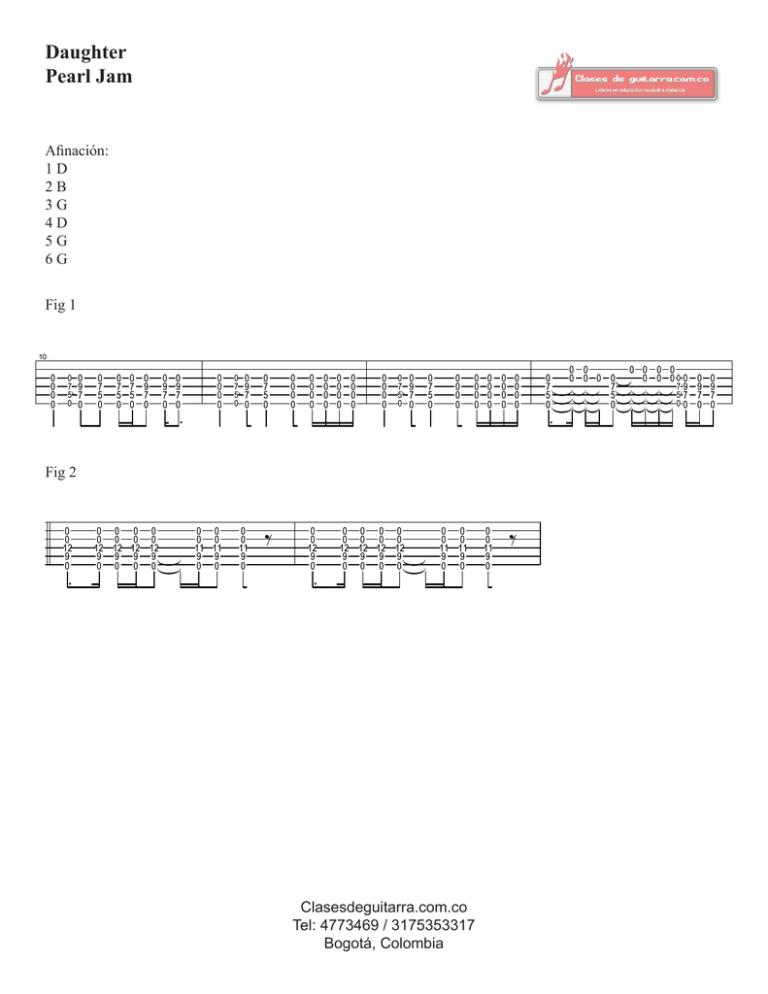 Daughter Pearl Jam - Clasesdeguitarra com co