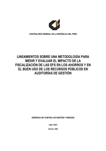 lineamientos sobre una metodología para medir y