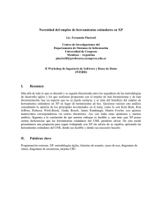 Necesidad del empleo de herramientas estándares en XP I