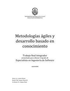 Metodologías ágiles y desarrollo basado en conocimiento
