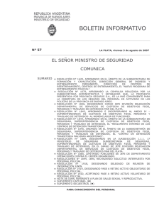 N° 57 - Ministerio de Seguridad Provincia de Buenos Aires