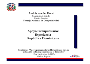 Apoyo Presupuestario: Experiencia República Dominicana