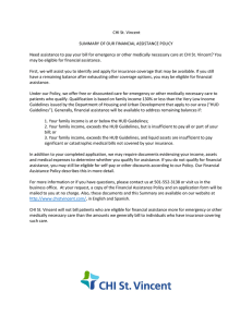 CHI St. Vincent SUMMARY OF OUR FINANCIAL ASSISTANCE