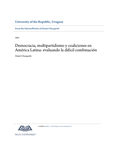 Democracia, multipartidismo y coaliciones en América Latina
