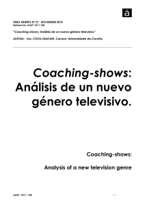 Coaching-shows: Análisis de un nuevo género televisivo.