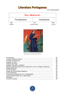 Literatura Portuguesa - Era Medieval - Trovadorismo