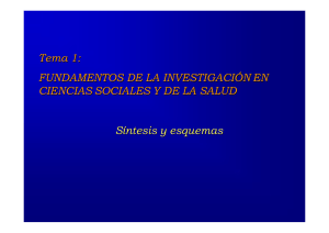 Tema 1: FUNDAMENTOS DE LA INVESTIGACIÓN EN CIENCIAS