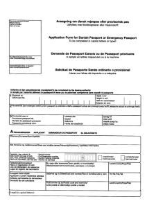 Page 1 Repræsentationens stempel/ Ansøgning om dansk rejsepas