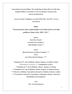 Caracterización clínico epidemiológica de la tuberculosis en la edad