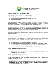 Requisitos Tiquete para Transporte estudiantil – Bus