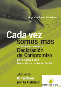 Organizaciones Adheridas - Plataforma de ONG de Acción Social