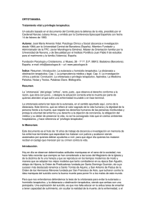 ORTOTANASIA. Tratamiento vital y privilegio terapéutico. Un