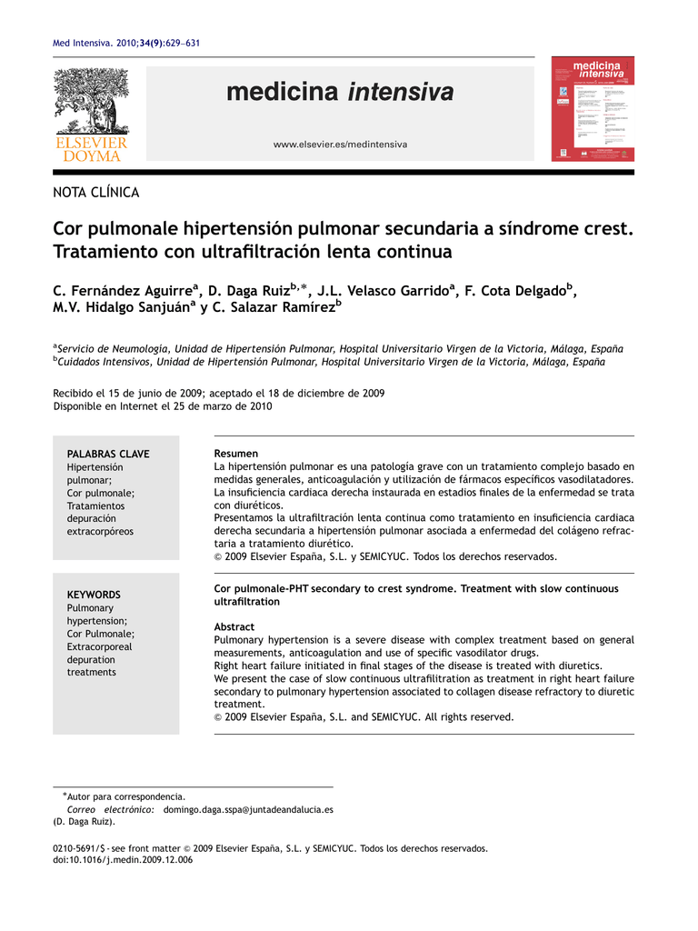 Sitio de auscultación hipertensión pulmonar
