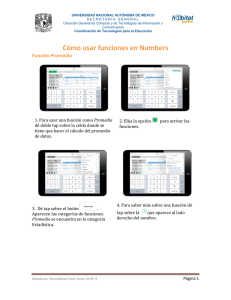 Cómo usar funciones en Numbers - Coordinación de Tecnologías