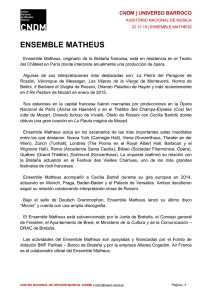 ensemble matheus - Centro Nacional de Difusión Musical
