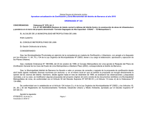 Ordenanza Nº - 343-MML - Municipalidad de Barranco