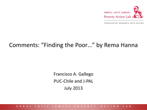Comments: “Finding the Poor…” by Rema Hanna