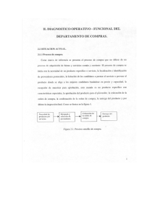 ii. diagnostico operativo - funcional del departamento de compras.