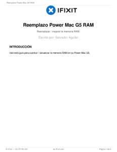Reemplazo Power Mac G5 RAM