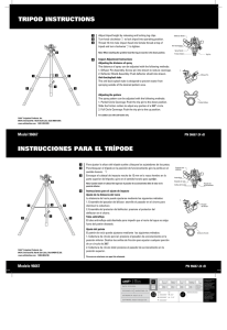 tripod instructions instrucciones para el trípode