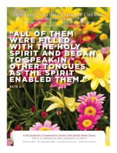 all of them were filled with the holy spirit and began to speak in other