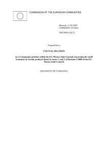 125 final 2002/0054 (ACC) Proposal for a COUNCIL DECISION