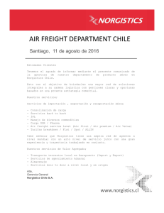 Comunicado Air Freight Norgistics Chile