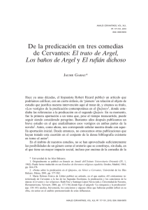 De la predicación en tres comedias de Cervantes: El trato de Argel