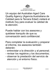 Un equipo del Australian Aged Care Quality Agency (Agencia