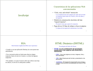 JavaScript RIA HTML Dinámico (DHTML)