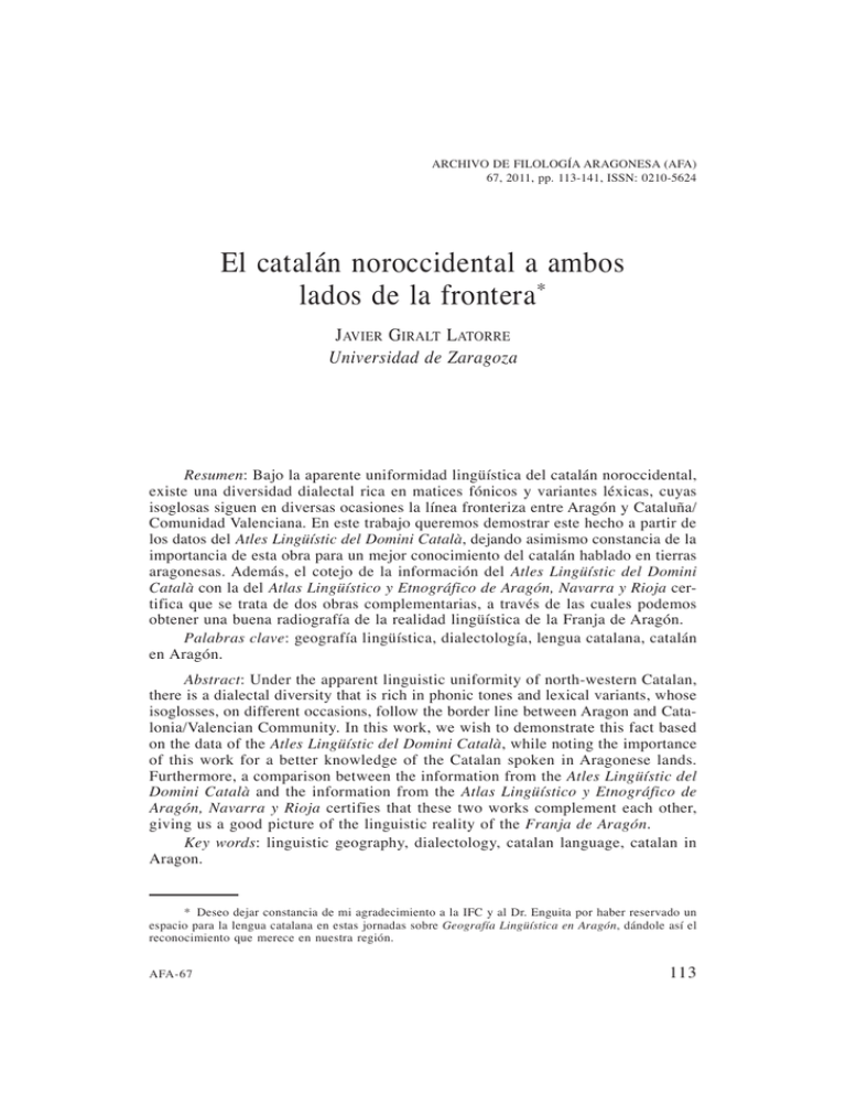 El Catal n Noroccidental A Ambos Lados De La Frontera