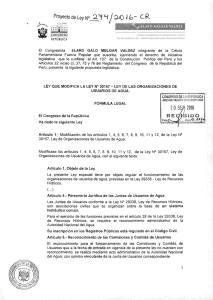 Ley que modifica la Ley 30157, Ley de las Organizaciones de