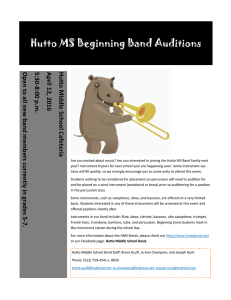Hutto MS Beginning Band Auditions
