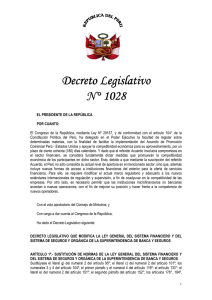 Decreto Legislativo Legislativo Legislativo N° 1028